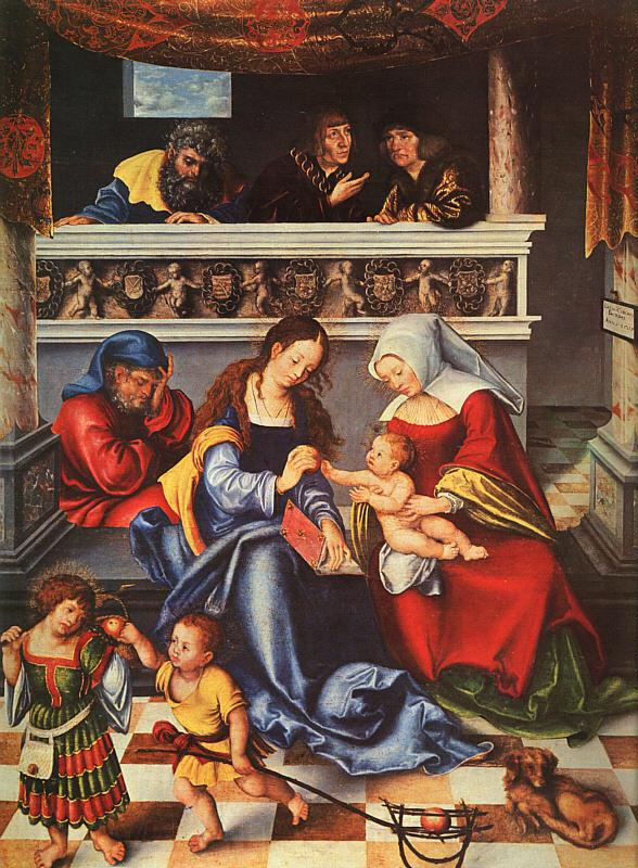 Lucas  Cranach The Holy Family Spain oil painting art